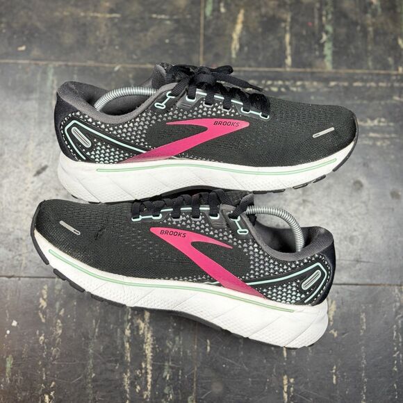 Brooks Ghost 14 Women’s Size 9 Black Pink Running Shoes Sneakers Cushion Support - Picture 2 of 7